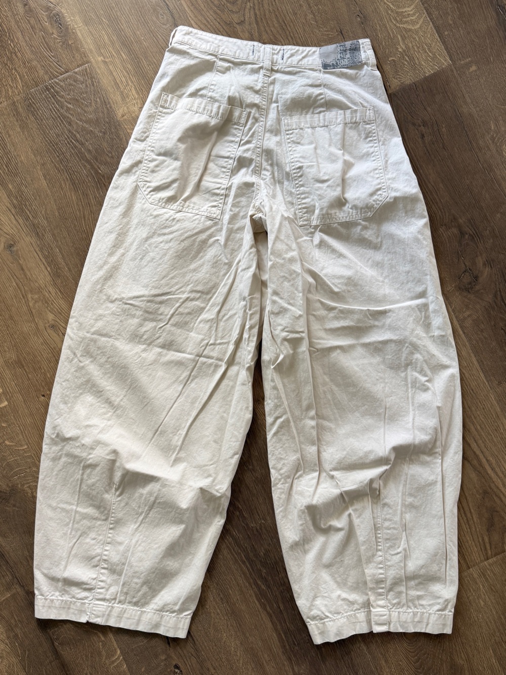 We The Free Rylee Chino Barrel Leg High-Rise Pants in Cream - Picture 3 of 10